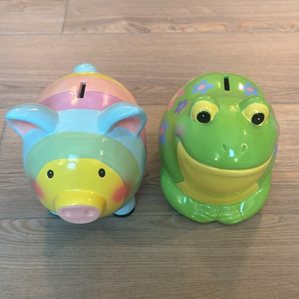 Pair of Vintage Piggy Banks